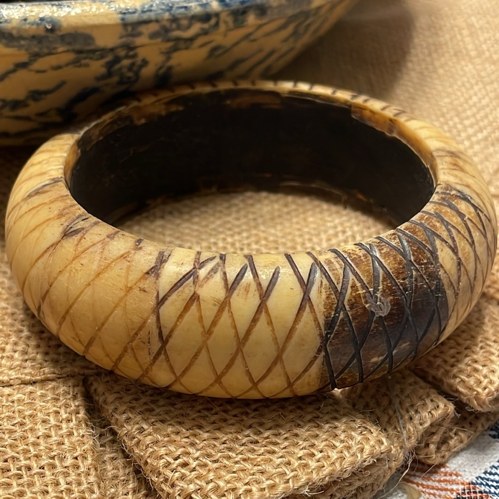 Tribal Statement Bangle | Segmented Bangle Cuff |… - image 2